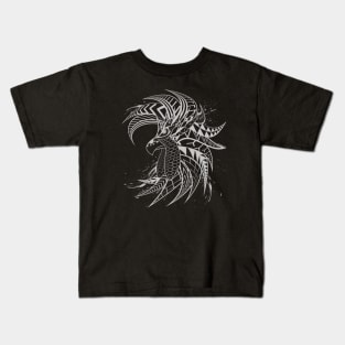 Tribal Fighting Rooster Kids T-Shirt